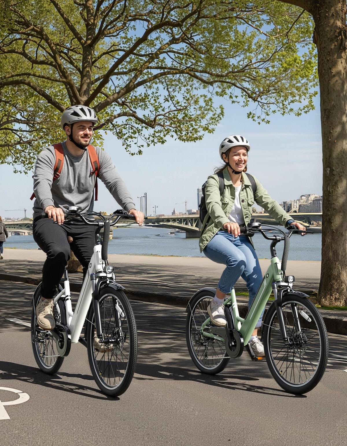 YOLOWAY Electric Bike for Adults, 26" Up to 1000W Peak Motor E-Bike, 25 Mph 40+ Mile Range Brushless City E-Bike, with 360Wh Removable Battery, 7 Speeds & Front Suspension for Commuting, Outdoor