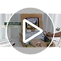 ANBOXIT Folding Bamboo Tabletop Easel, 19.7" x 14.2" Base and 15.4" x 11" Adjustable Upper Board, Portable Desktop Arts & ...