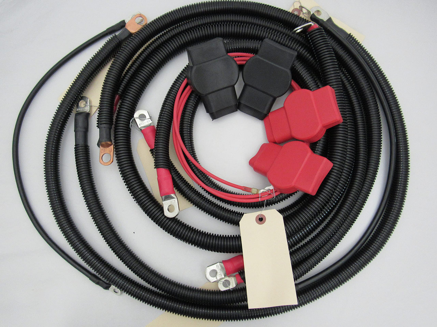 Custom Battery Cables Compatible/Replacement Kit For Ford Superduty F250/F350/Excursion 1999-2003 7.3L Powerstroke 2/0#2298-90