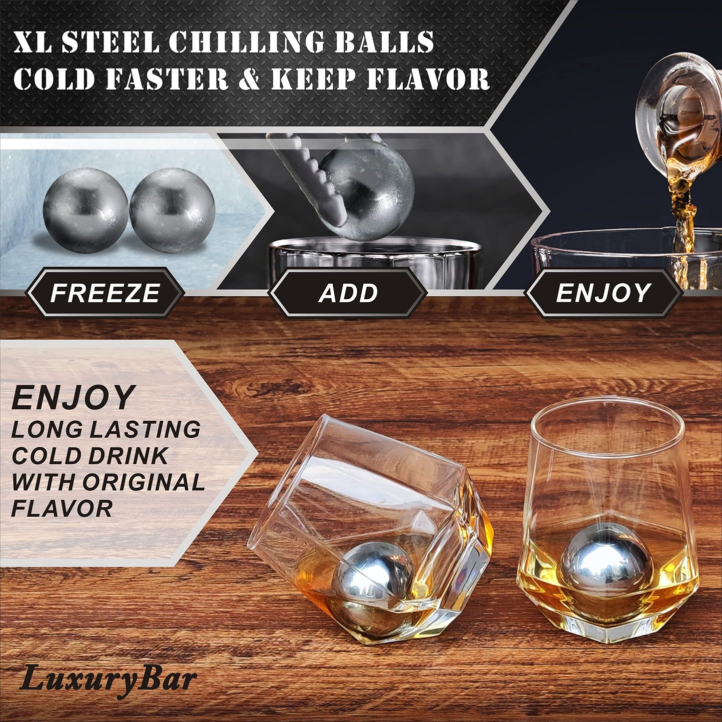 LuxuryBar Diamond Whiskey Decanter Sets for Men with ChillBall &Tray,Whiskey Decanter Set Liquor Dispenser Bourbon Decanter Whiskey Set Gifts for Men