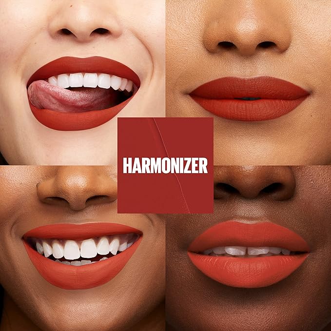 Maybelline Super Stay Matte Ink Liquid Lip Color, Moodmakers Lipstick Collection, Long Lasting, Transfer Proof Lip Makeup, Harmonizer, Red Brown, 1 Count