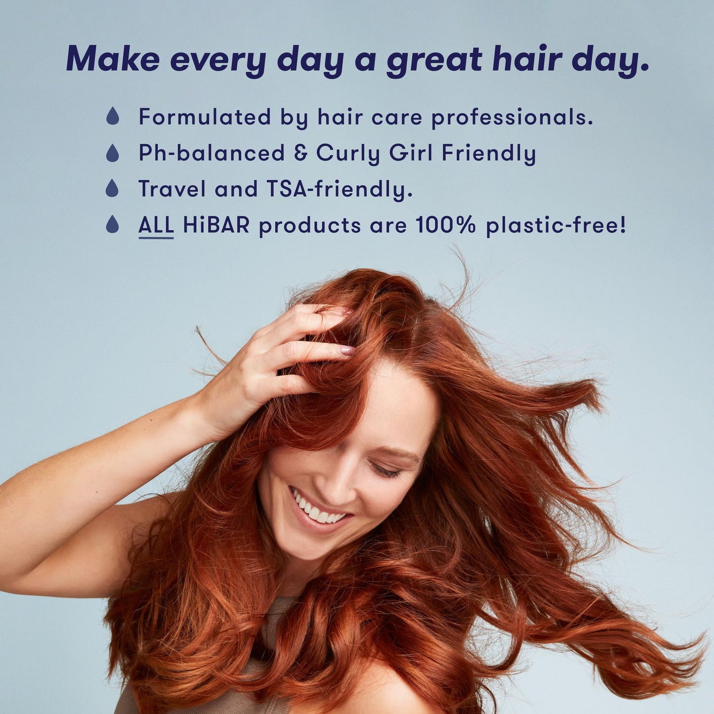 HiBAR - Volumize Conditioner Bar - For Thin & Flat Hair - Add Body, Definition & Volume - With African Dates & Vitamin B5 - Plas