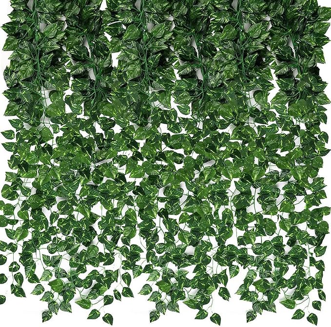 CEWOR Fake Vines for Room Decor 24 Pack 168ft Artificial Ivy Greenery Garland for Bedroom Wall Decor, Hanging Green Leaves...