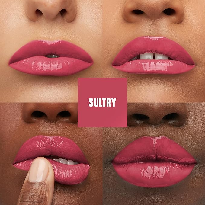 MAYBELLINE Super Stay Vinyl Ink Longwear No-Budge Liquid Lipcolor Make Up, Highly Pigmented Color and Instant Shine, Sultry, 1 Count