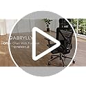 GABRYLLY Ergonomic Office Chair with Footrest, 135° Reclining Desk Chair with Adjustable Lumbar Support,3D Armrest,Headres...