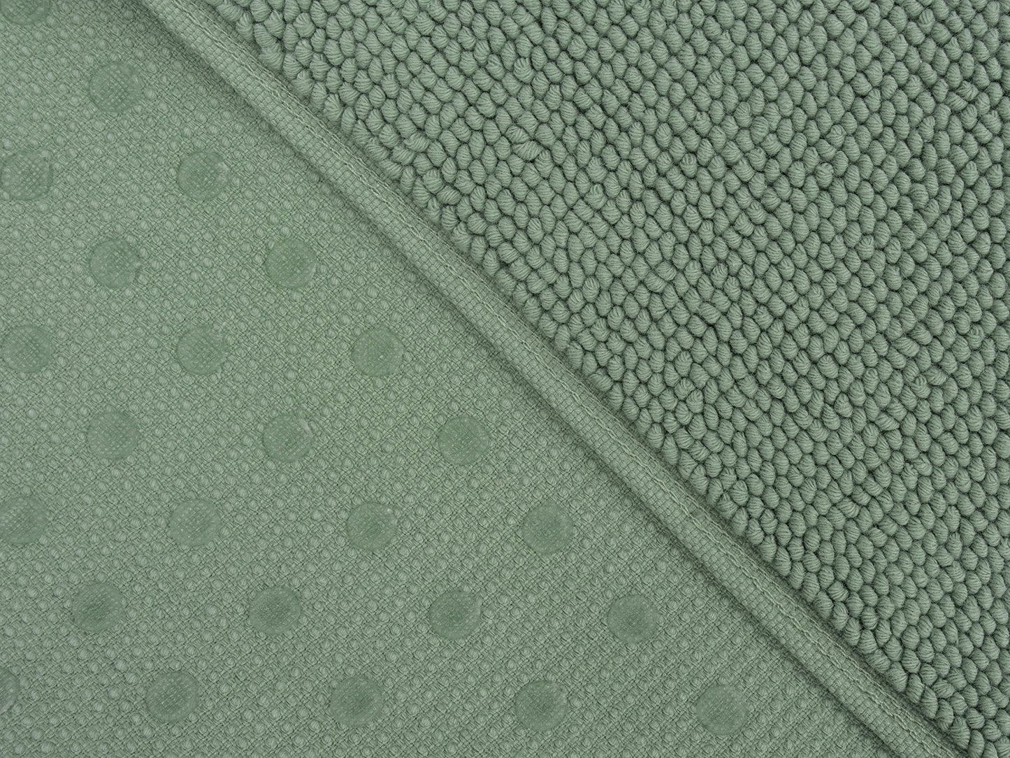 Cotton Paradise 100% Cotton Non Slip Bath Mats for Bathroom, 17x24 inch Soft Absorbent Quick Dry Machine Washable Floor Bath Mat, Sage Green