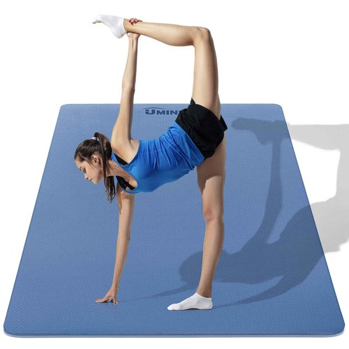 UMINEUX Large Yoga Mat for Men and Women - 6'x4'x10mm, Extra Thick TPE Fitness Mat for Home Gym Workout, Non-Slip, Exercise Mat for Yoga, Pilates, Stretching, Meditation