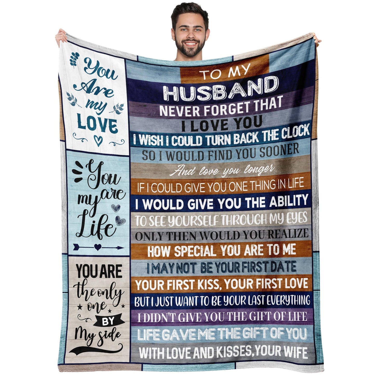 Ekpvgit Gifts for Him, Best Husband Gifts for Birthday, Fathers Day, Christmas, Wedding Anniversary, Valentines Day, Gifts for Husband Blanket 50"x60"