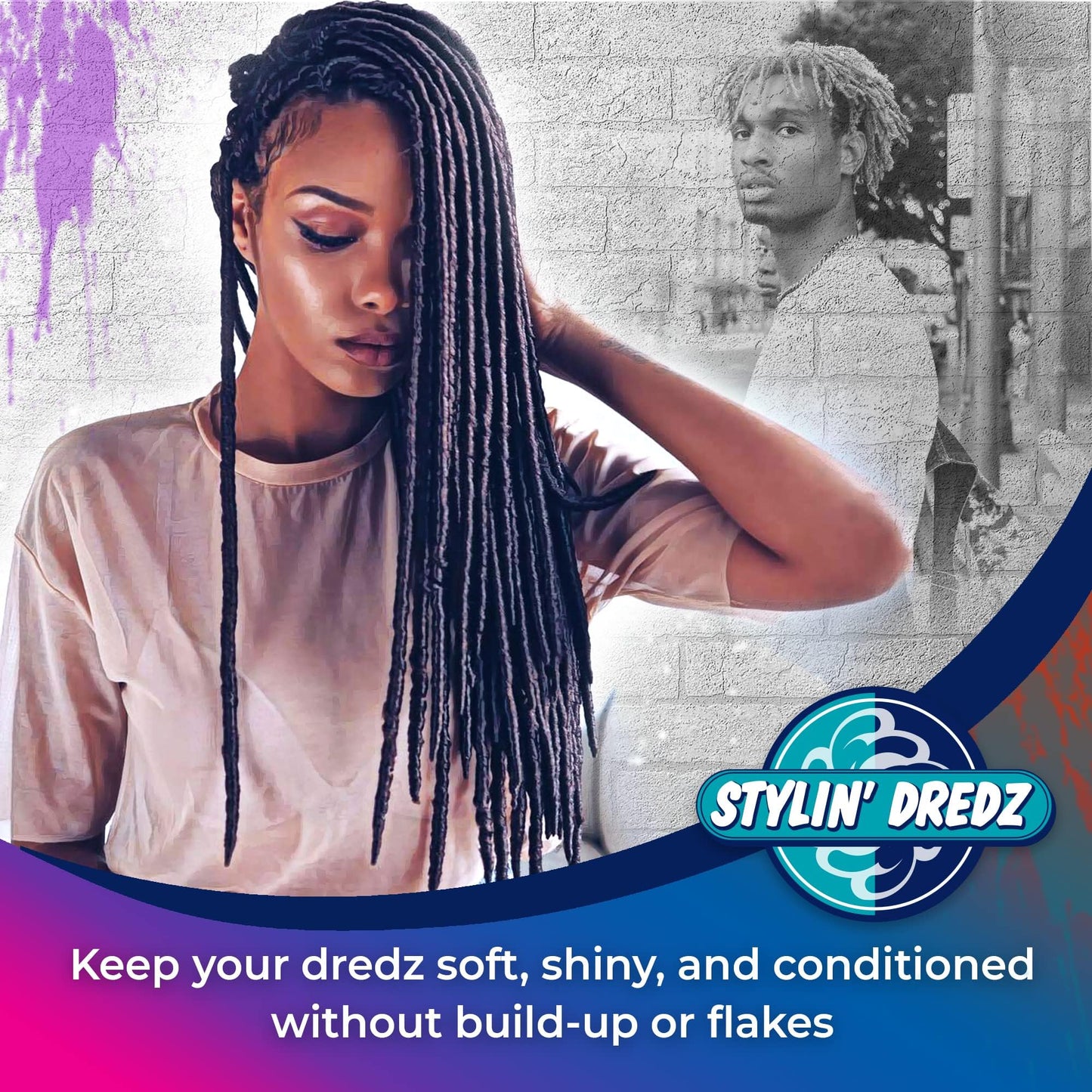 Stylin Dredz Extra Dry Hair Oil Moisturizing Spray with Conditioners | Dreadlock Spray & Braid Moisturizer 350 ml - Pack of 2