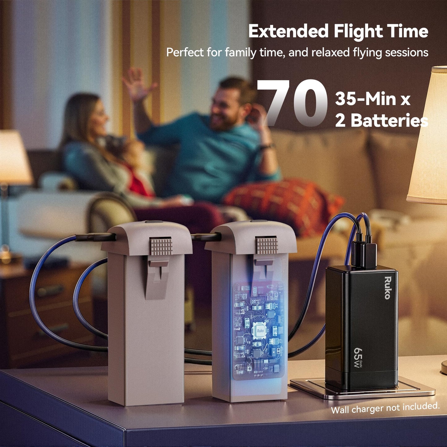 Ruko R65W Fast Charging Block and F11PRO 2 Drone