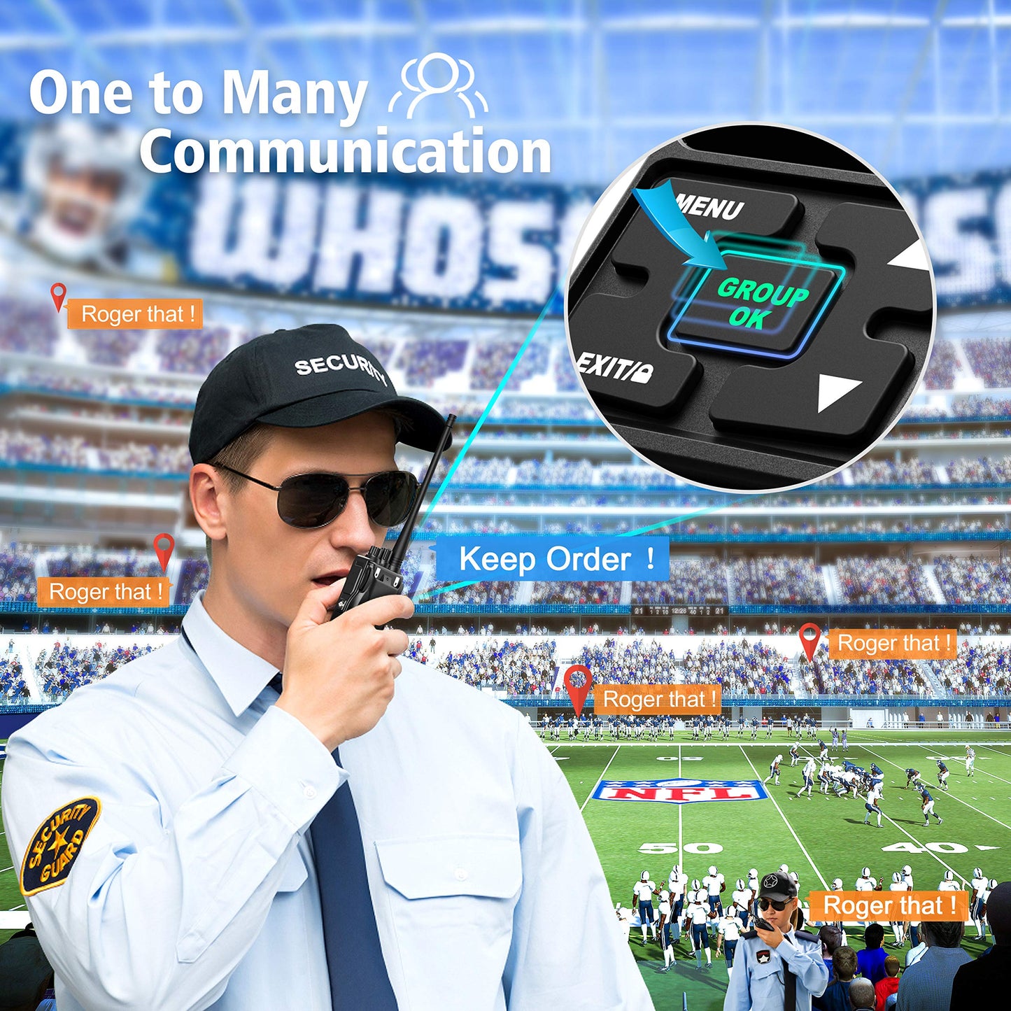 Samcom Fpcn10A Two Way Radios Long Range 3000Mah Heavy Duty Walkie Talkies For Adults Rechargeable Handheld Uhf 2 Way Radios Wit