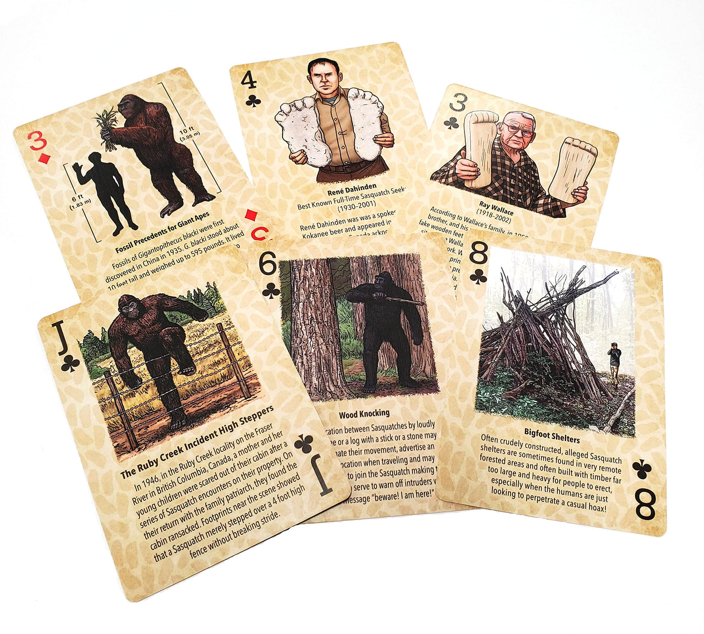Paradise Cay Publications, Inc. Squatch METALWORKS Bigfoot Playing Cards - Standard 52 Card Deck - Unique and Fun Playing Cards with Illustrations and Facts - Perfect for Sasquatch Enthusiasts