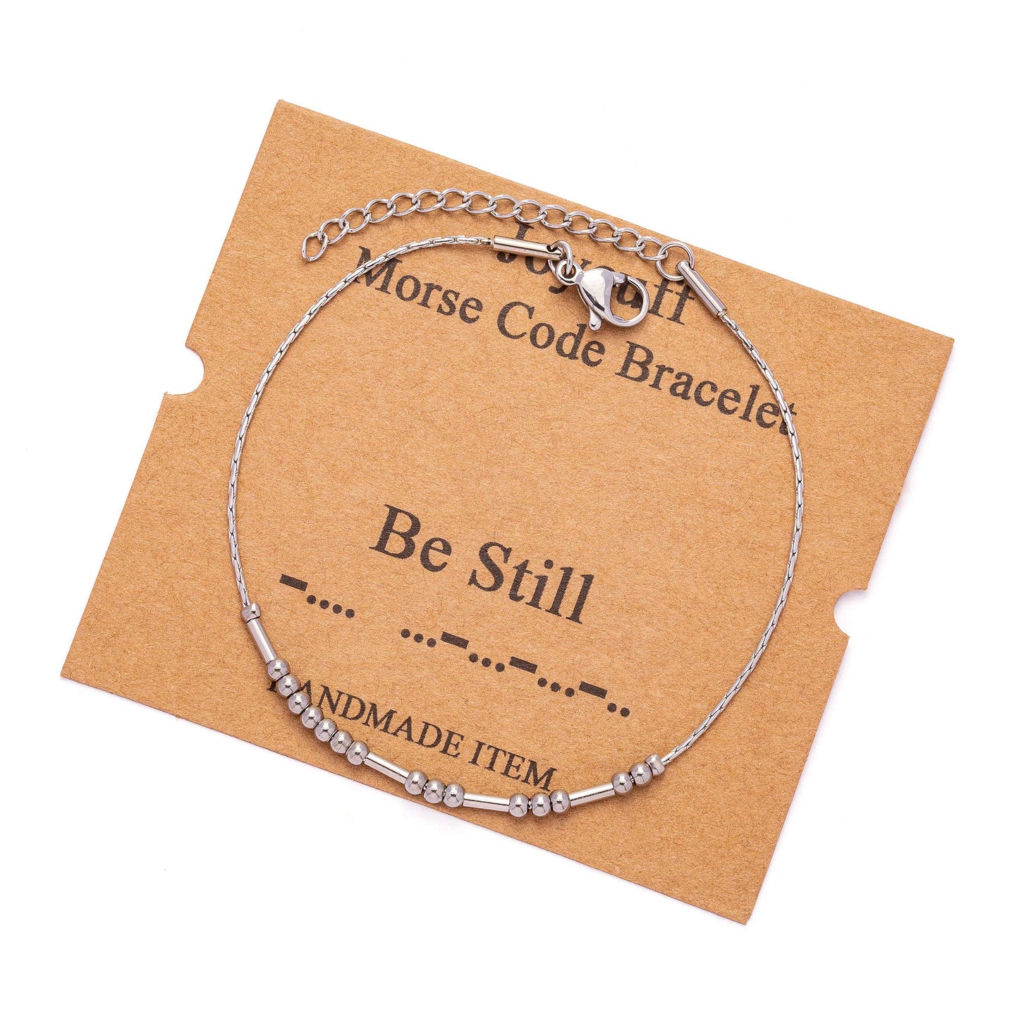 JoycuFF Be Still Morse Code Bracelets for Best Friend Friendship Coworker BFF Inspirational Funny Birthday Christmas Gifts for W