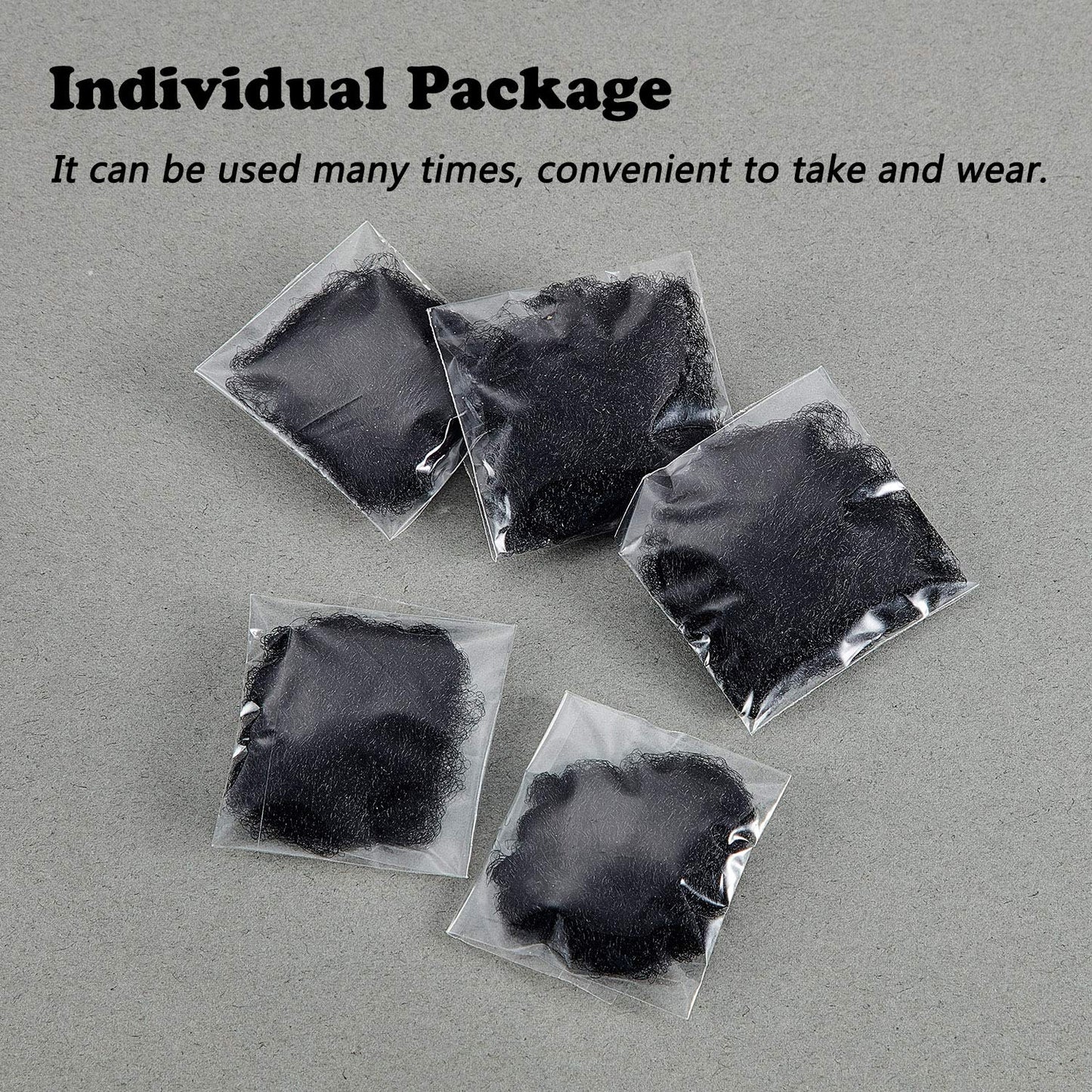 Zonon Hair Nets 50Pcs Invisible Elastic Edge Mesh, 50cm Individual Package, for Women Bun Suitable Occasions, with 40Pcs U Shape