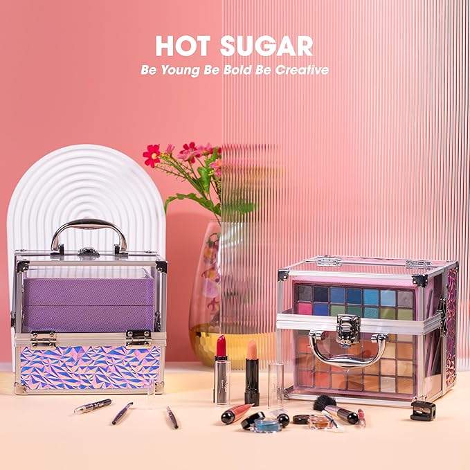Hot Sugar Teen Makeup Kit for Girls 13-15, Kids Makeup Kit, Makeup Gift Set for Birthday Parties Makeovers & Christmas (Pink)
