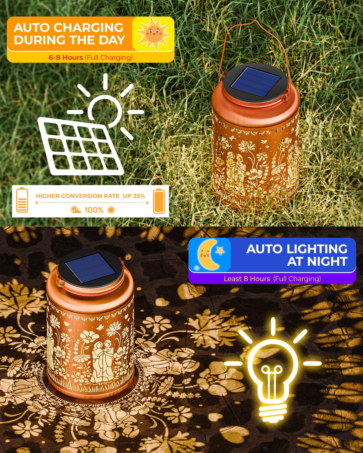 SEGXCFL Solar Lanterns Outdoor Waterproof Sister Gifts from Sister Sister Birthday Gifts ,Best Friend Gifts for Women Friendship Bestie (Sister, 1)