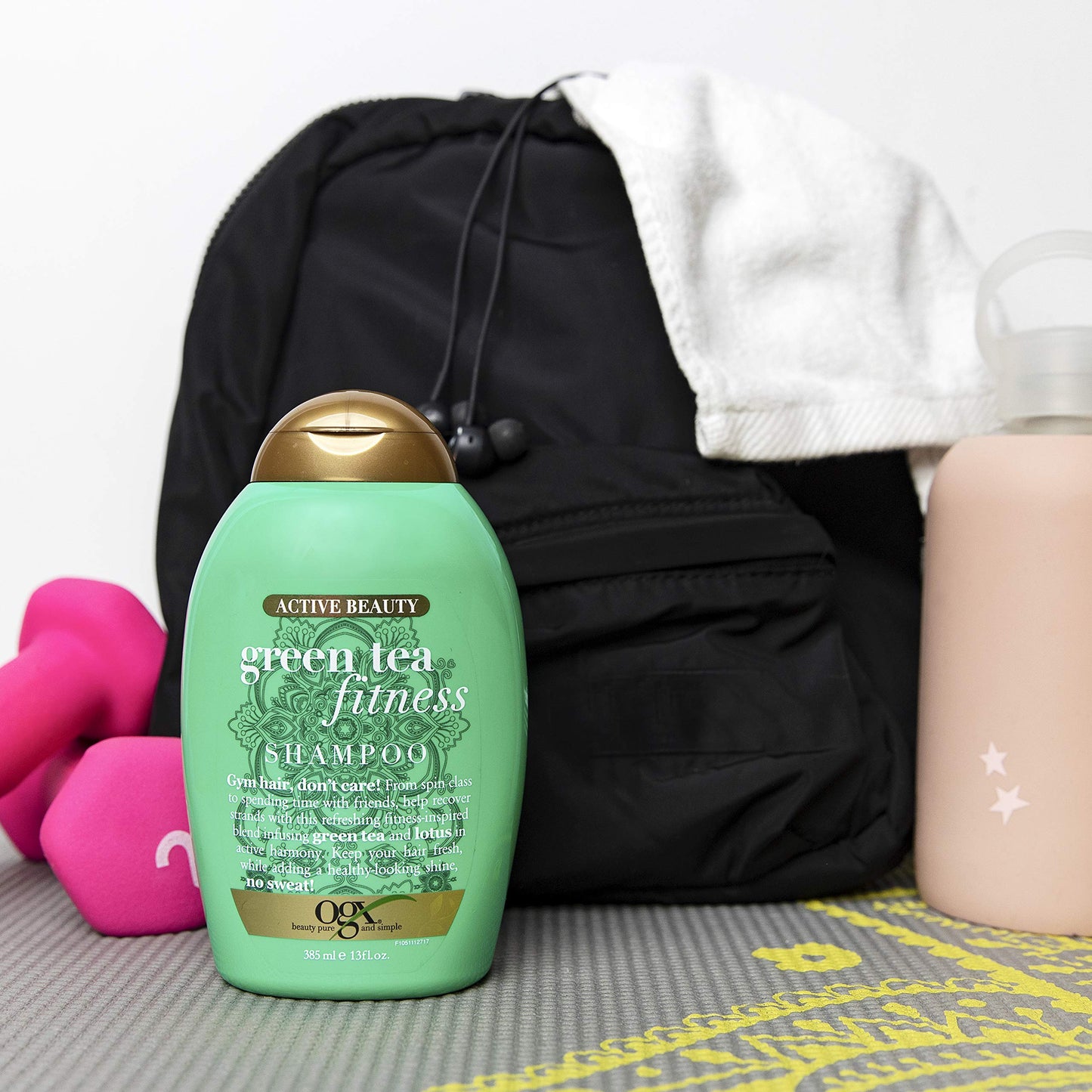 OGX Active Beauty Green Tea Fitness Shampoo, 13 Ounce (1 pack)