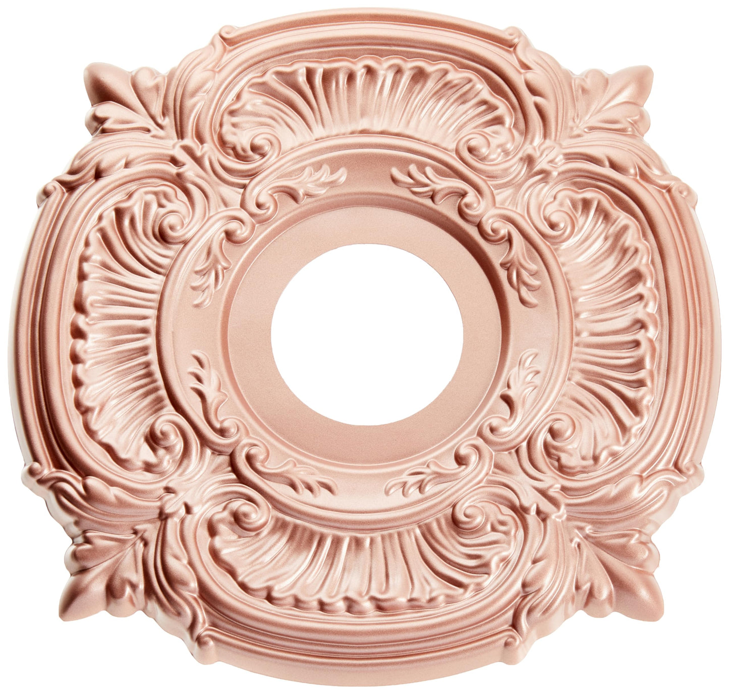 Ekena Millwork 13Od X 3 1/2Id X 3/4P Attica Thermoformed Pvc Ceiling Medallion (Fits Canopies Up To 5), Metallic Copper