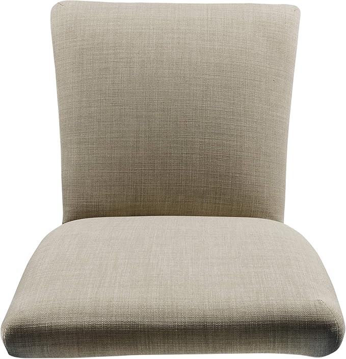 Homepop Home Decor | Classic Upholstered Parsons Dining Chairs | Set of 2 Accent Dining Chairs with Nailhead Trim, Natural Linen