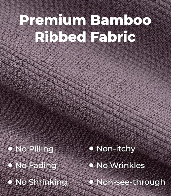 NACHILA Pajamas for Women-Viscose from Bamboo, Ribbed Racerback Tank Top Sexy Split Shorts Pajama Sets Cooling Sleep Cami Pjs