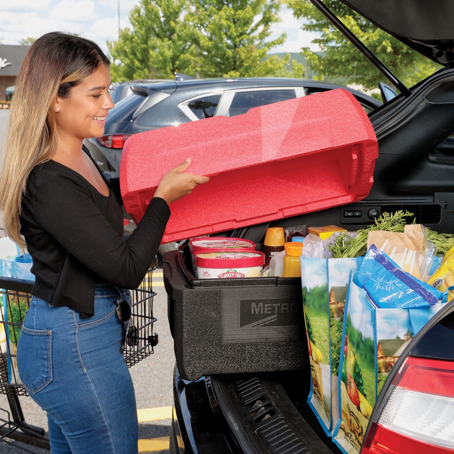 Metro Mightylite ML180XL Top Load Insulated Food Carrier - Professional-Grade Multipurpose Pan Carrier, Insulated Cooler and Food Warmer with Extra Capacity Lid - 45 qt or 5 Pan Capacity