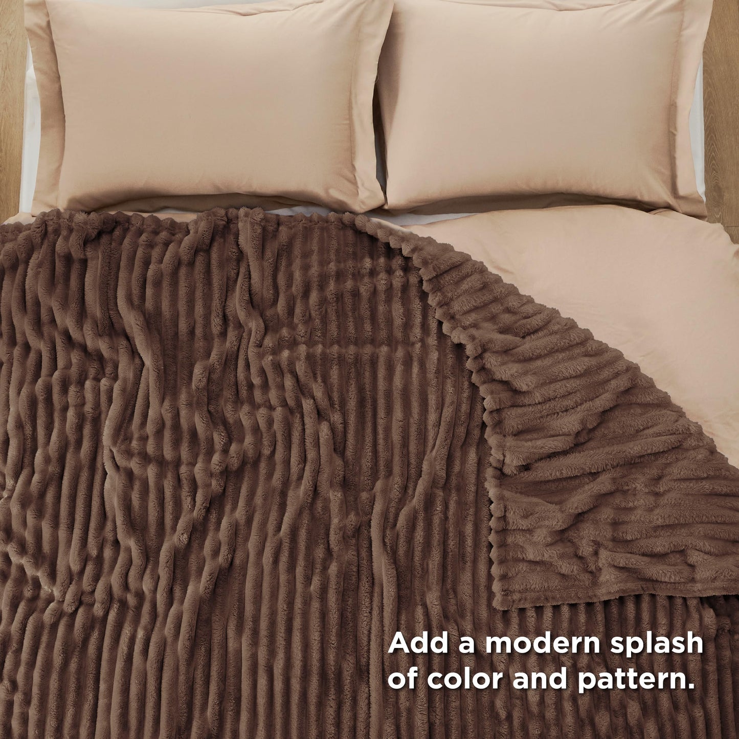 Bedsure GentleSoft Fondue Fudge Full Blanket for Bed - Cozy Soft Blankets for Women, Cute Small Fleece Throws for Girls, Birthday Gifts for Women Decor Gifts for Mom, 84x90 Inches