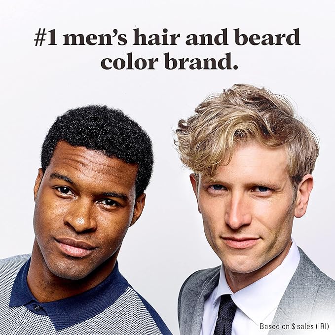 Just For Men Shampoo-In Color (Formerly Original Formula), Mens Hair Color with Keratin and Vitamin E for Stronger Hair - Deep Dark Brown, H-46, Pack of 2