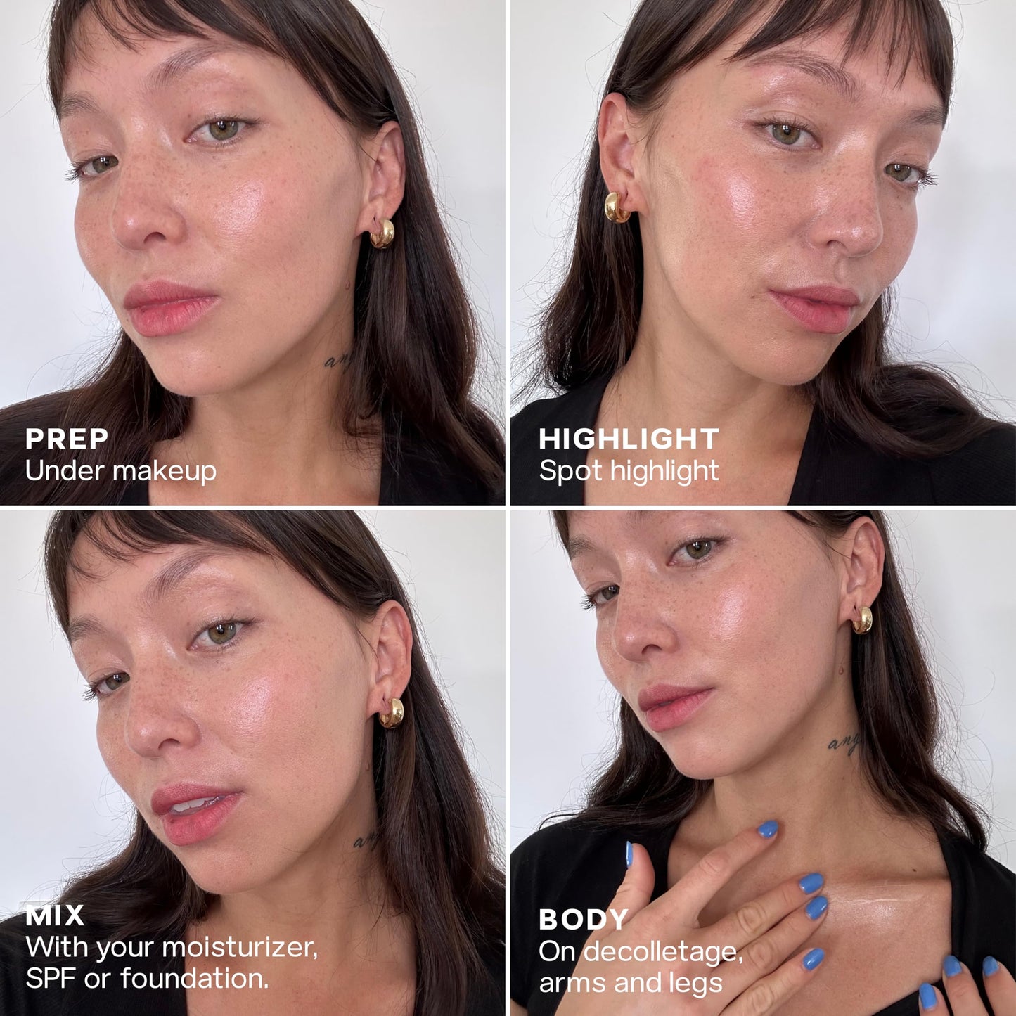 Saie Glowy Super Gel - Hydrating Makeup Primer and Illuminating Glow Serum Enriched with Vitamin C and Squalane Oil - All-Over L
