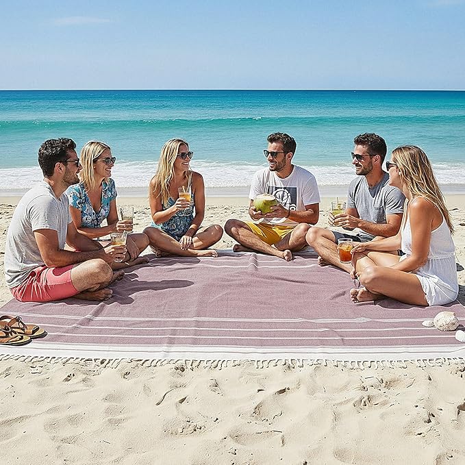 LANE LINEN Picnic Mat for Beach Vacation Essentials - Large Outdoor Blanket,Quick Dry and Pre-Washed, Soft Comfort, Perfec...