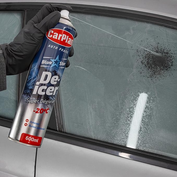CarPlan De-Icer Aerosol, 21 fl oz – Blue Star De Icer for Car Windshield, Fast-Acting Defroster for Windows, Works in Extreme Cold -20C