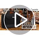 CURMIO Bartender Kit Bag, Portable Travel Carrying Bag with Rubber Handle for Bar Tools Set, For Home Indoor Outdoor Patio...