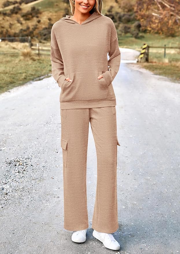 PRETTYGARDEN 2 Piece Sets for Women Fall 2026 Sweatsuits Outfits Lounge Matching Hoodie Set Travel Track Suits Winter Clothes