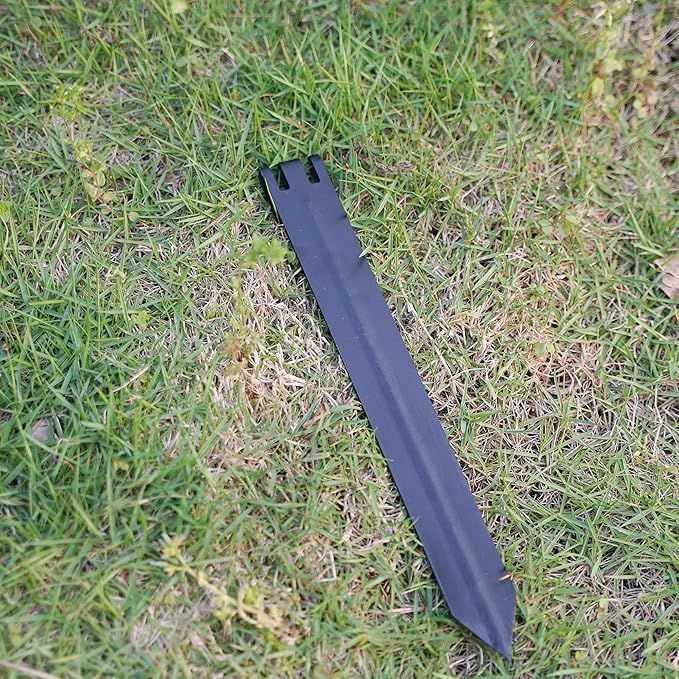 30Pcs 10Inch Black Metal Landscape Edging Stakes, No Installation for Corrugated Garden Landscape Edging/Terrace Board/Grass Barrier/Bender Board/Garden Liner/Tent pegs/Dog Stakes