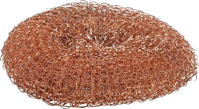 Esschert Design Copper Wool Scourer Set of 2, 3.5 x 3.5 x 0.9 inch