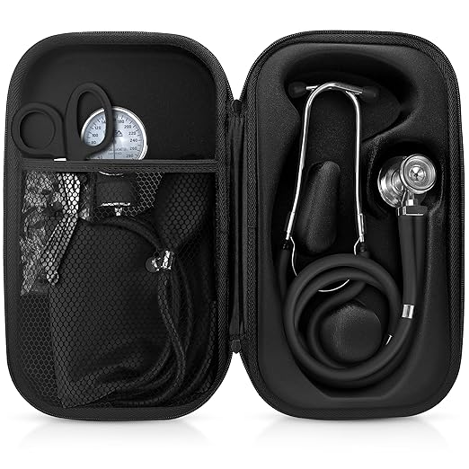 ASA TECHMED Medical Starter Kit – Stethoscope, Durable Blood Pressure Monitor, EMT Shears & Protective Carrying Case – Ide...