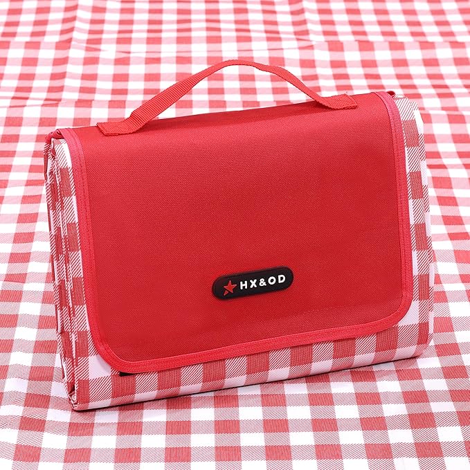 Picnic Blanket Outdoor Extra Large Picnic Mat 80"X60" Camping Blanket Beach Blanket Foldable Waterproof Sand Mat Hiking Tr...