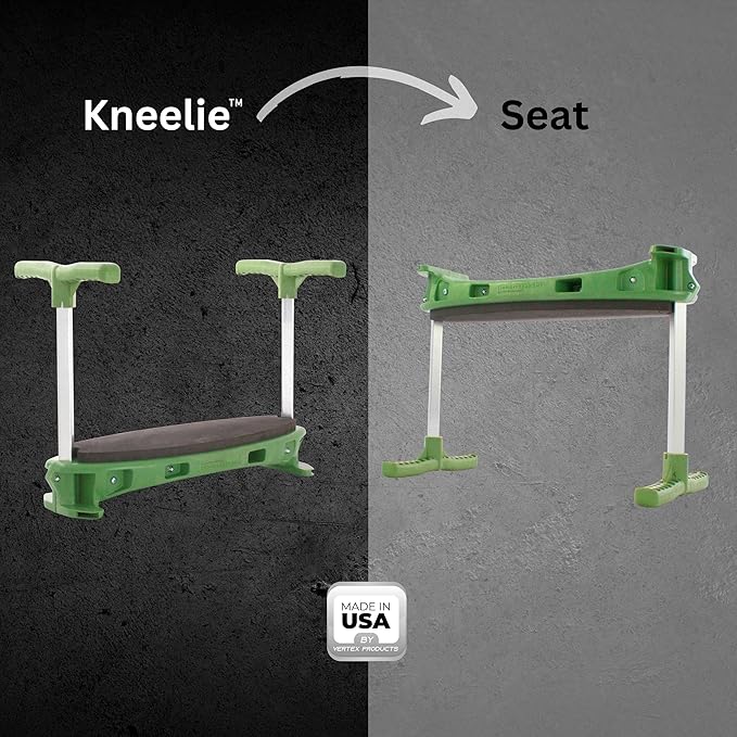 TheXceptional Kneelie with Tush Pad | Kneeling Bench for Gardening | Ergonomic Garden Stool Kneeler with Handles | Garden Kneelers for Gardeners | Made in USA by Vertex Products | Model EX152