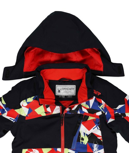 Spyder Boys' Leader Insulated Ski Jacket, Red Combo