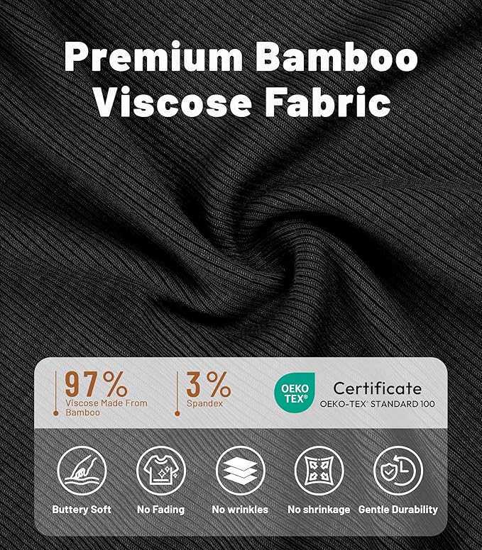 NACHILA Pajamas for Women-Viscose from Bamboo, Ribbed Racerback Tank Top Sexy Split Shorts Pajama Sets Cooling Sleep Cami Pjs