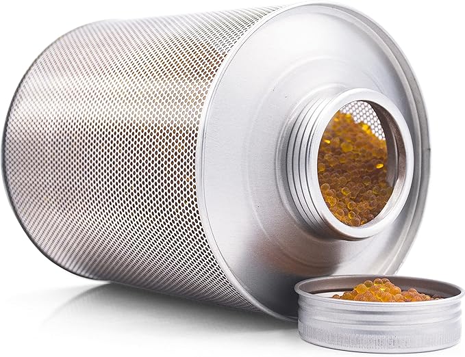 750 Grams 5 Pack Gun Safe Dehumidifier, Reusable Canister Desiccant Dehumidifier, Rechargeable 1.65 Lbs Indicating Silica Gel Orange To Green