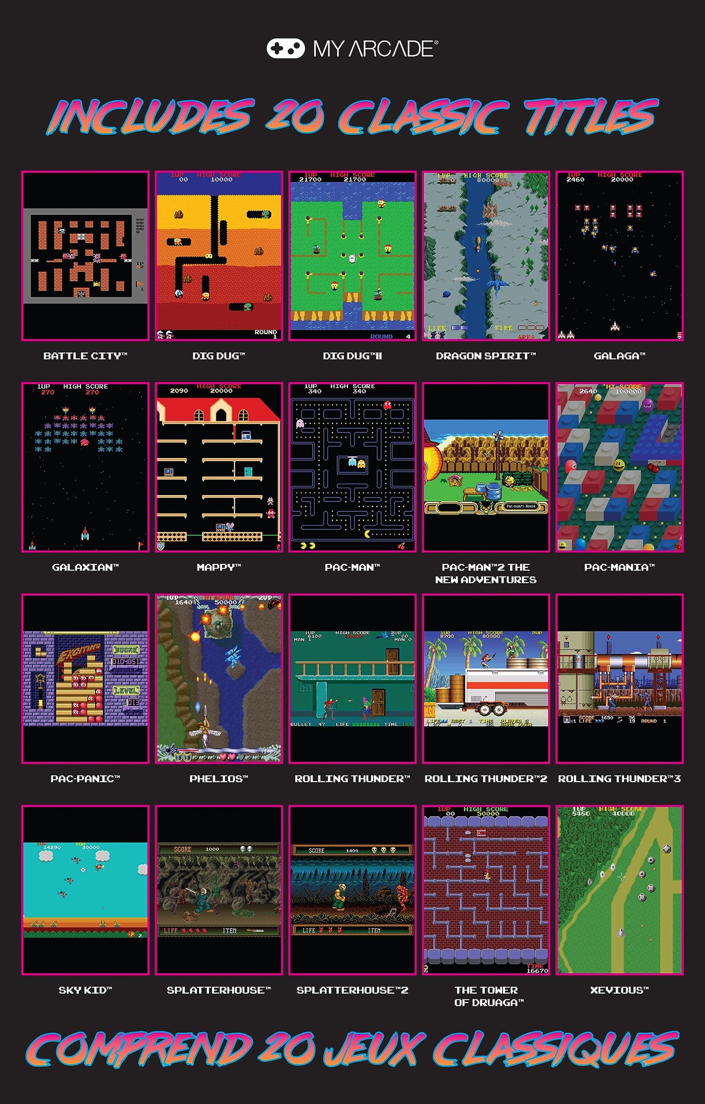 My Arcade Mini Player 10 Inch Arcade Machine Bandai Namco Museum