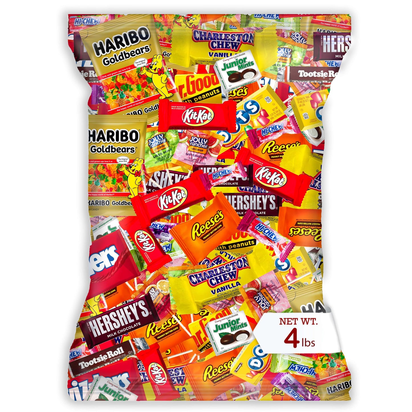 Individually Wrapped Mini Candy & Chocolate Mix - 4 lb Bulk Easter Candy Assortment - Easter Basket Stuffers, Pinata Stuffer Candies Variety Pack, Office CandyBowl Treats - Sweet & Chocolatey Flavors