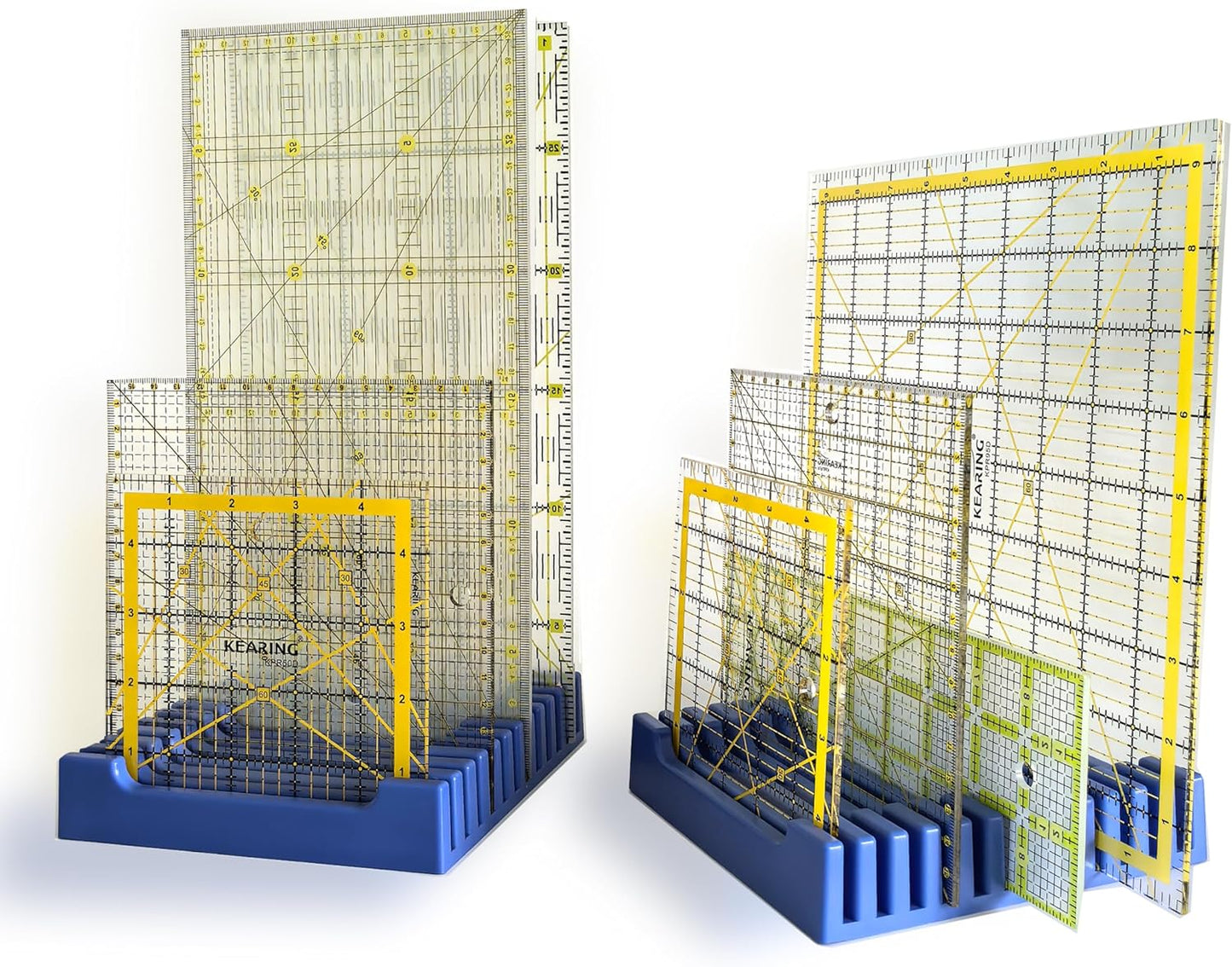 Storage Rack for Quilting Rulers, 12 Slot Ruler Holder Organizer and Storage (4-Pack)