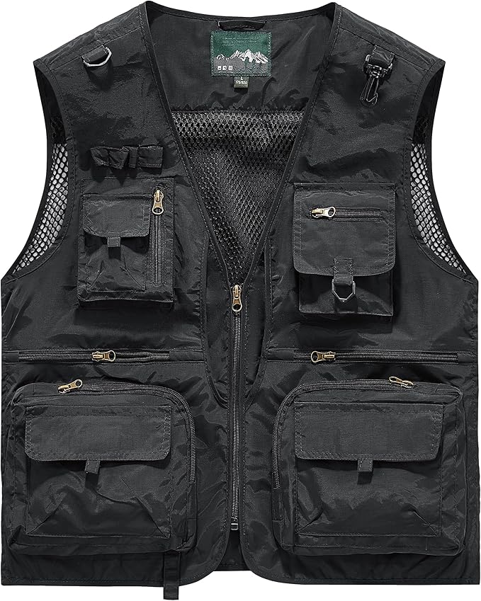 Men's Fishing Vest Lightweight Outdoor Work Hiking Photo Safari Outerwear Vests