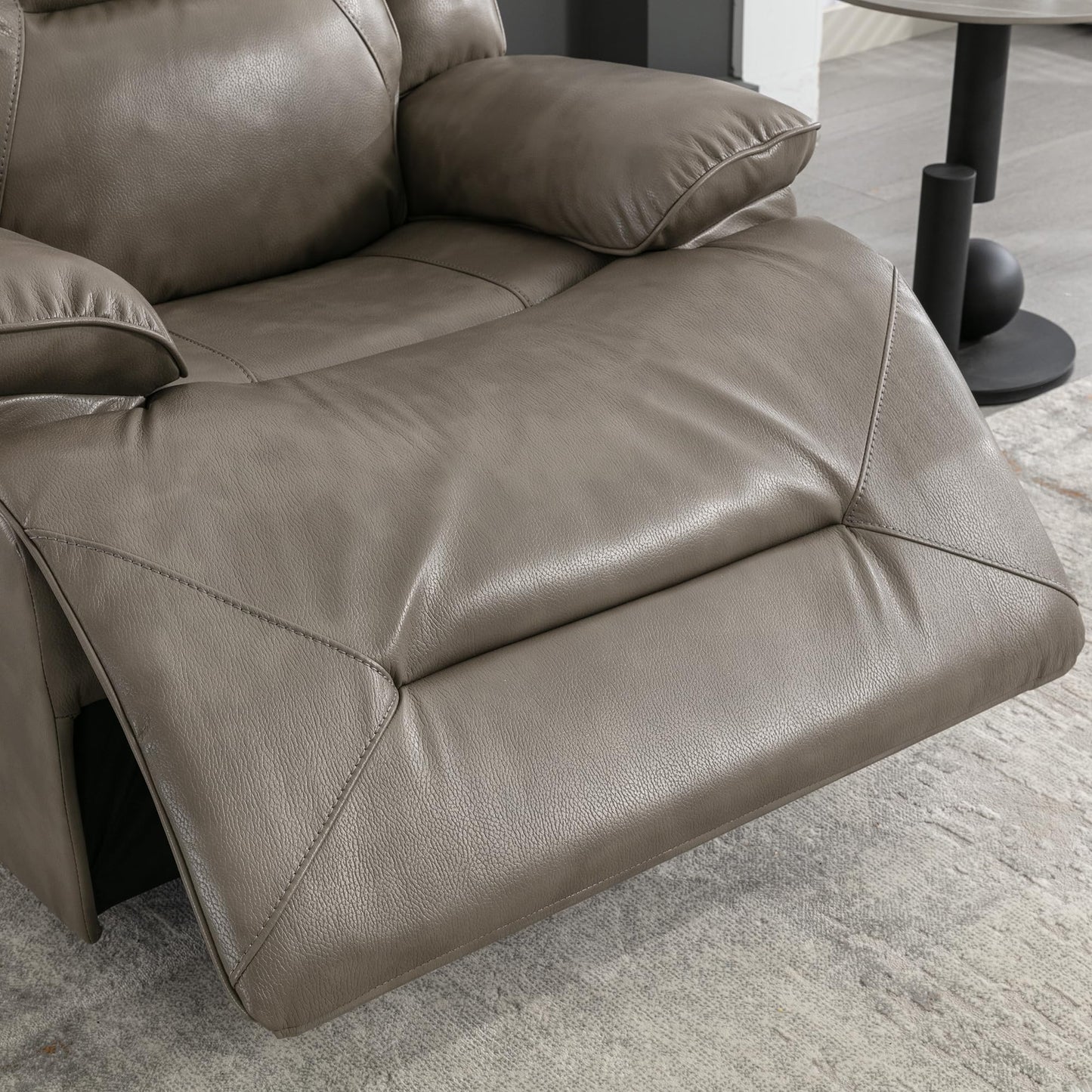 Merax 1 Seater 360° Swivel and Rocking Home Theater Recliner Manual Chair with a LED Light Strip for Living Room,Bedroom