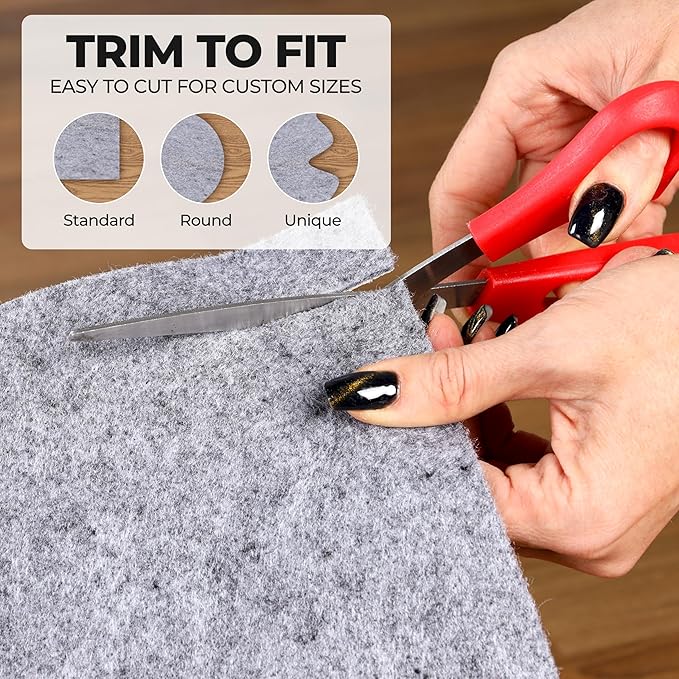 Superior Indoor Area Rug Pad, Non-Slip, Non-Skid, Floor Protector, Hardwood and Tile Floor Padding, Furniture Protector Pad, Carpet Gripper Mat, Felt and Rubber Rug Grip, Lima Collection, 6' x 9'