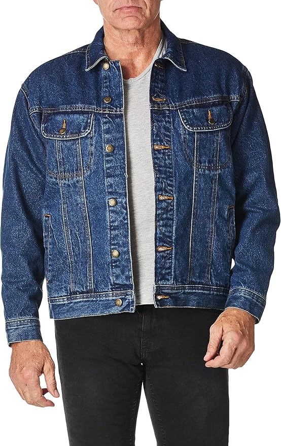 Wrangler mens Flannel Lined Denim Jacket