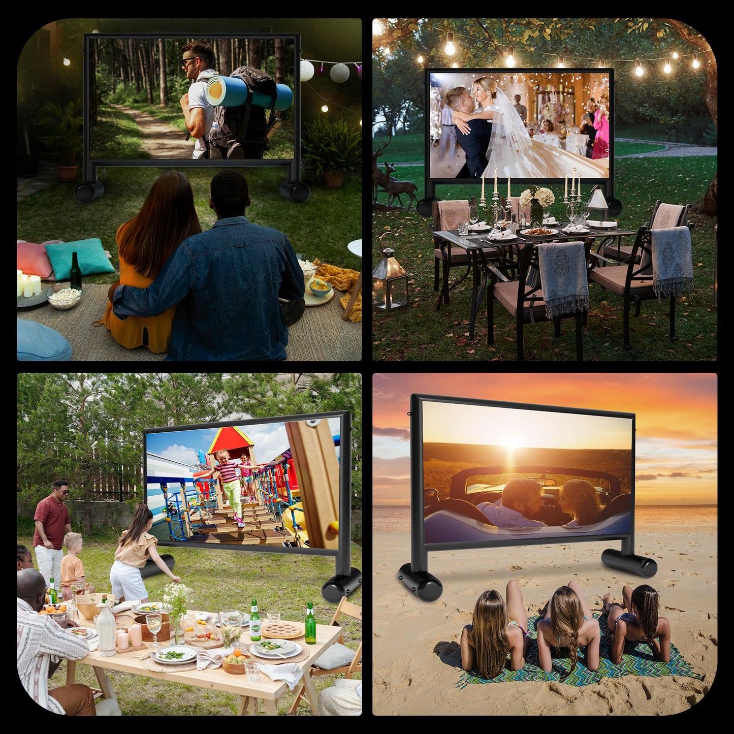 Heipigo Inflatable Projector Screen, 22ft PVC Upgraded Inflatable Movie Screen Outdoor Airtight Design with High Power Air Pump for Outdoor/Indoor - Does Not Require Continuous Inflation