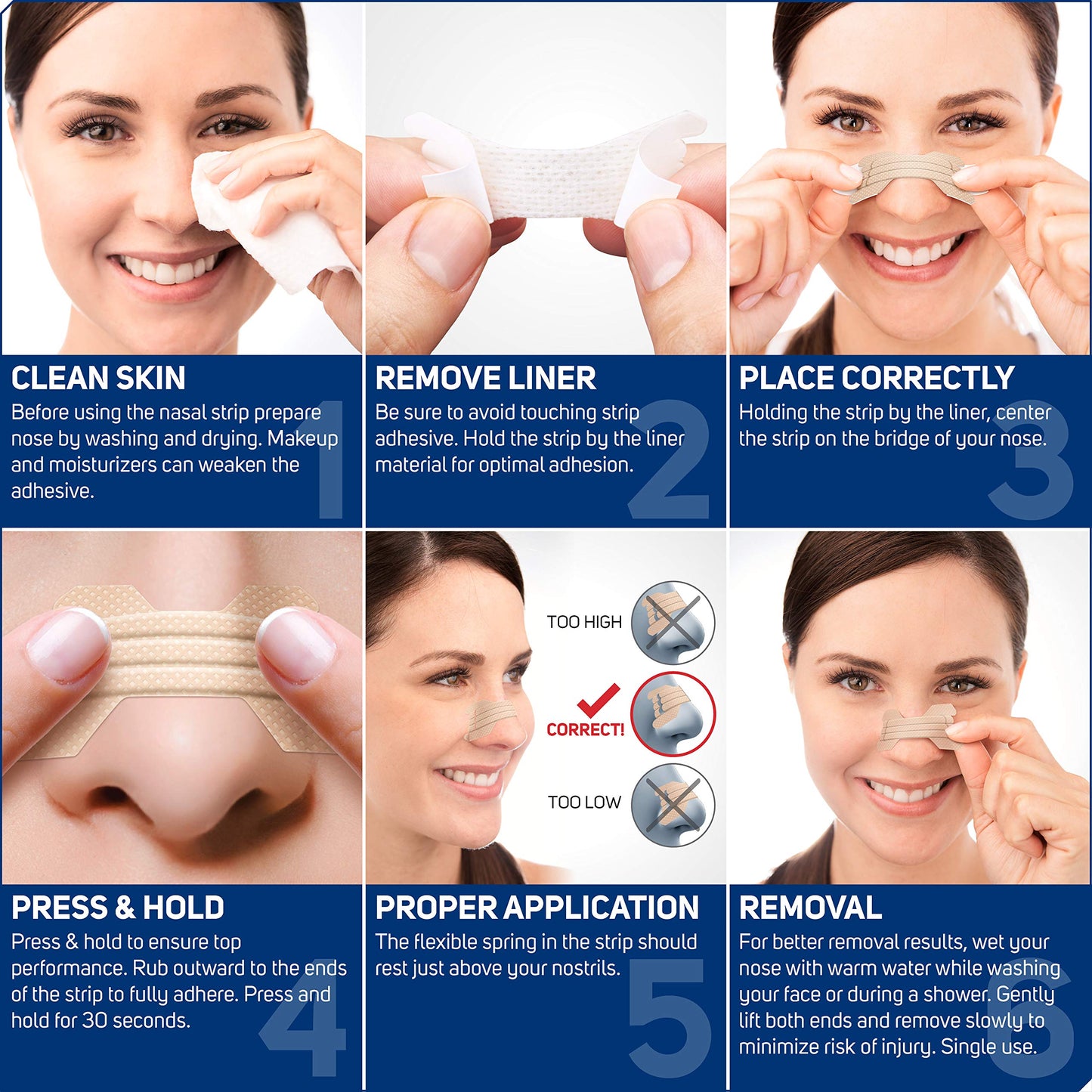 Clear Passage Nasal Strips Extra Strength, Tan, 50 Count | Works Instantly to Improve Sleep, Reduce Snoring, & Relieve Nasal Congestion Due to Colds & Allergies