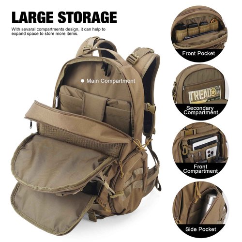 Mardingtop 35L Molle Tactical Military Backpack for Men，Cordura Backpack for Hiking,Camping,Survival